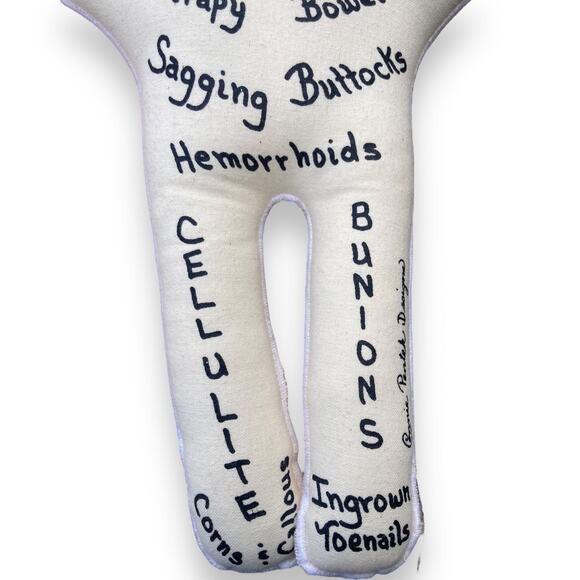 Humorous Vintage Woman Acupuncture Feminine Aging Blue Haired Cloth Voodoo Doll - Picture 7 of 14